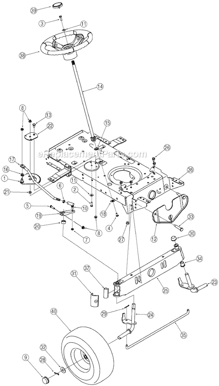 Page G Diagram and Parts List for 13A3762F700 2006 Yard Machines Lawn Tractor